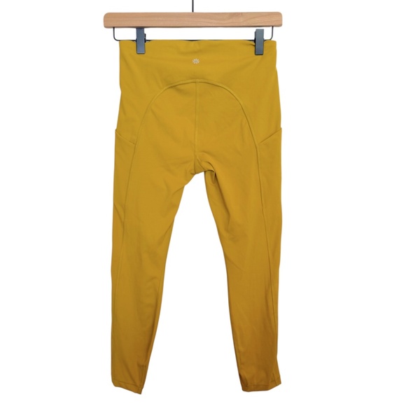 NWOT Athleta Ultimate Stash Pocket 7/8 Tight in Mustard Yellow Leggings New - Picture 1 of 8
